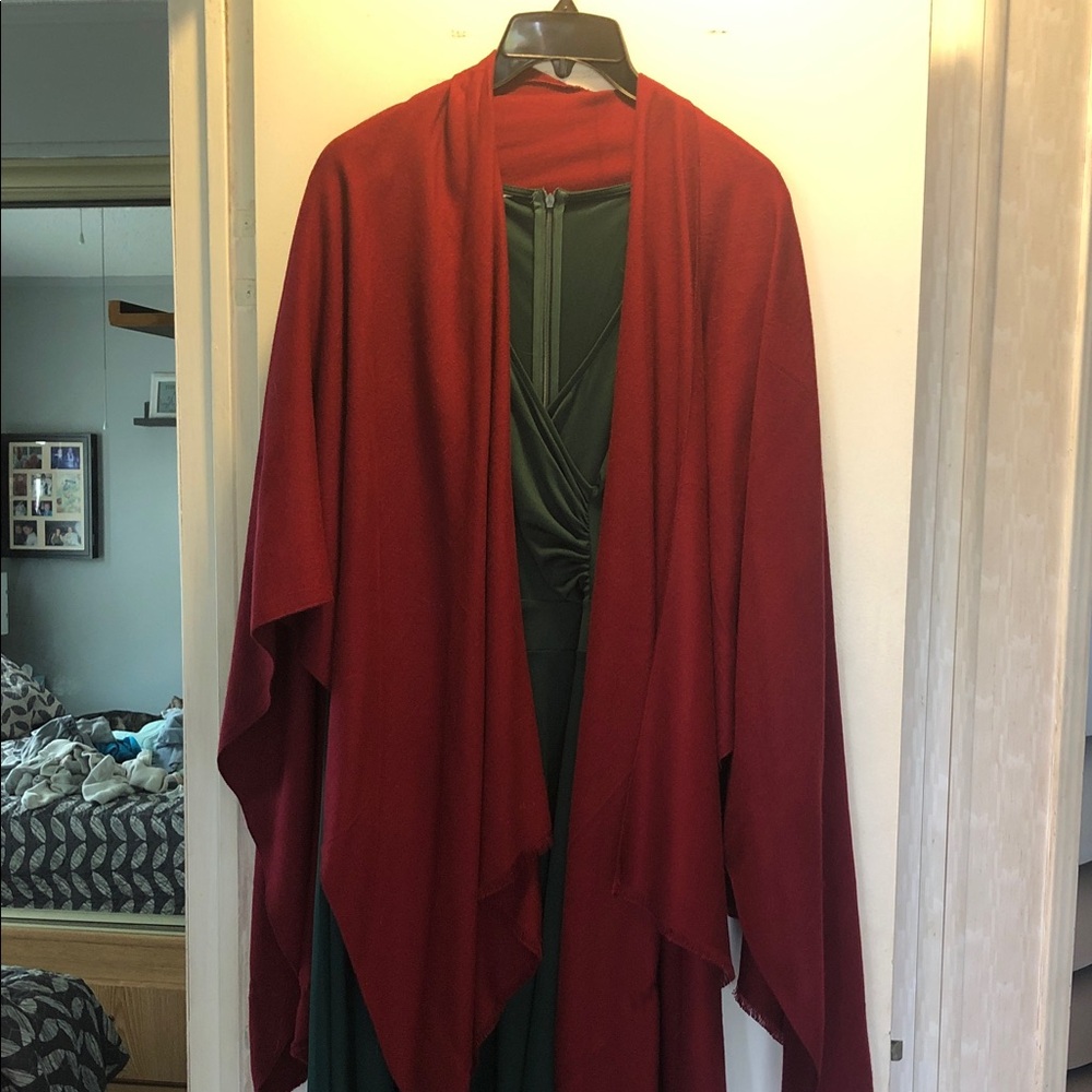 Chic Red Women's Cape